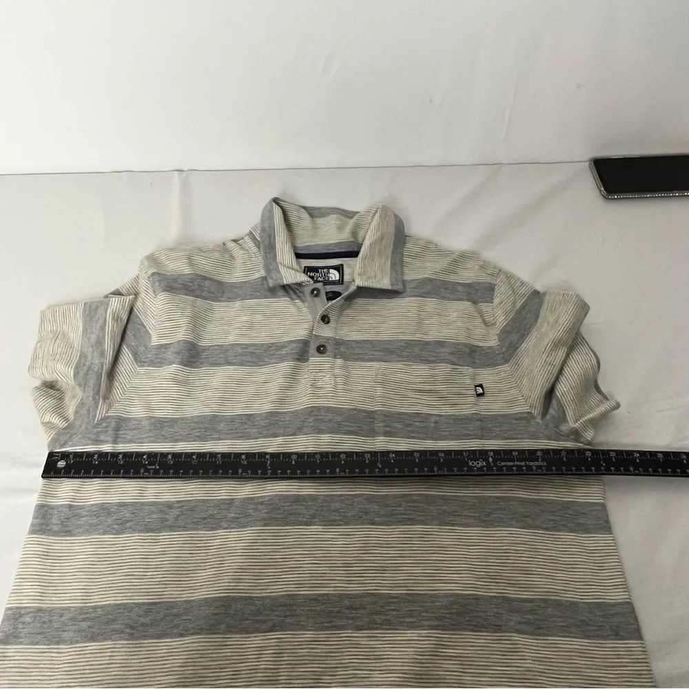 The North Face Lot Of 2 Polo Shirt Mens Large Striped Cotton Outdoors Size Large